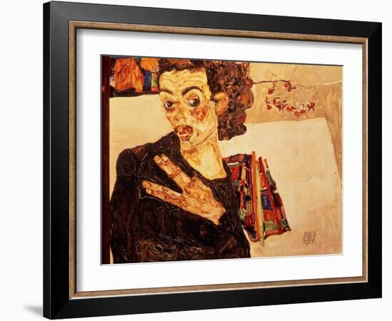 Self Portrait, 1911-Egon Schiele-Framed Giclee Print