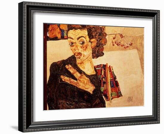 Self Portrait, 1911-Egon Schiele-Framed Giclee Print