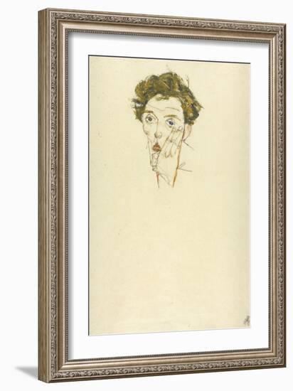 Self-Portrait, 1913-Egon Schiele-Framed Giclee Print