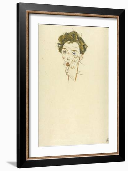 Self-Portrait, 1913-Egon Schiele-Framed Giclee Print