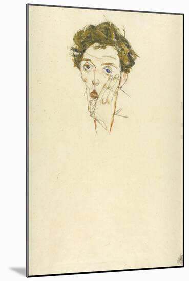 Self-Portrait, 1913-Egon Schiele-Mounted Giclee Print