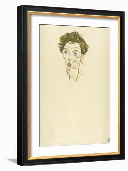 Self-Portrait, 1913-Egon Schiele-Framed Giclee Print