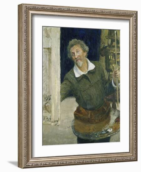 Self Portrait, 1915-Ilya Efimovich Repin-Framed Giclee Print