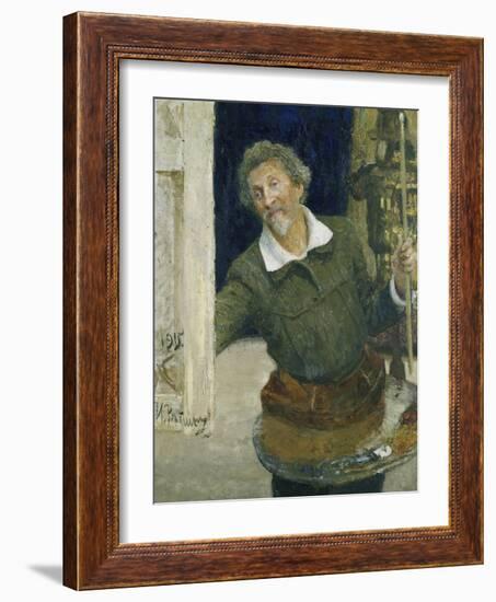 Self Portrait, 1915-Ilya Efimovich Repin-Framed Giclee Print