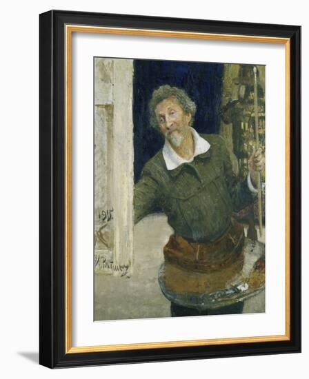 Self Portrait, 1915-Ilya Efimovich Repin-Framed Giclee Print