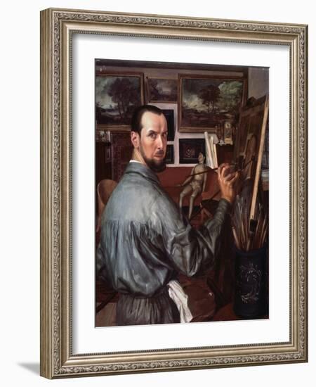 Self-Portrait, 1917-Alexander Yevgenyevich Yakovlev-Framed Giclee Print