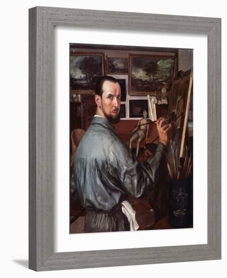 Self-Portrait, 1917-Alexander Yevgenyevich Yakovlev-Framed Giclee Print