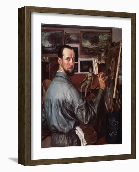 Self-Portrait, 1917-Alexander Yevgenyevich Yakovlev-Framed Giclee Print