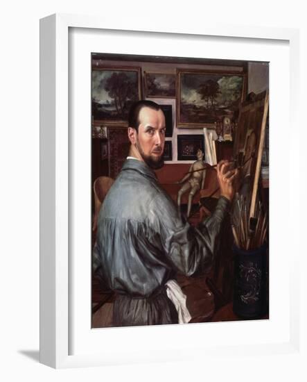 Self-Portrait, 1917-Alexander Yevgenyevich Yakovlev-Framed Giclee Print