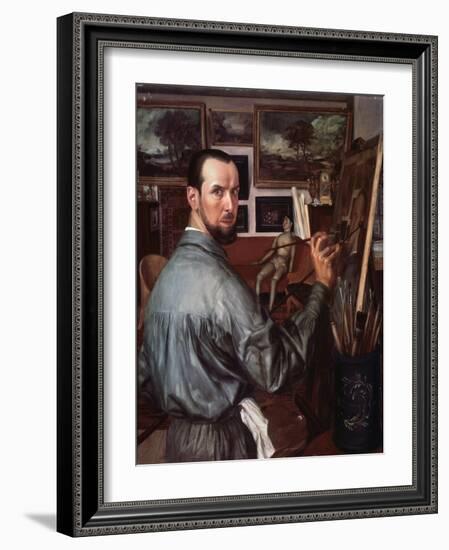 Self-Portrait, 1917-Alexander Yevgenyevich Yakovlev-Framed Giclee Print