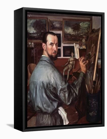 Self-Portrait, 1917-Alexander Yevgenyevich Yakovlev-Framed Premier Image Canvas