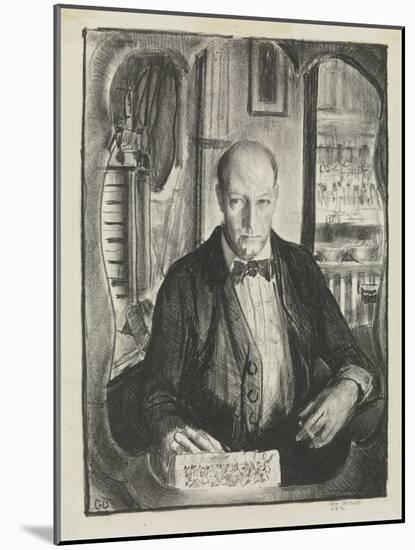 Self-Portrait, 1921-George Wesley Bellows-Mounted Giclee Print