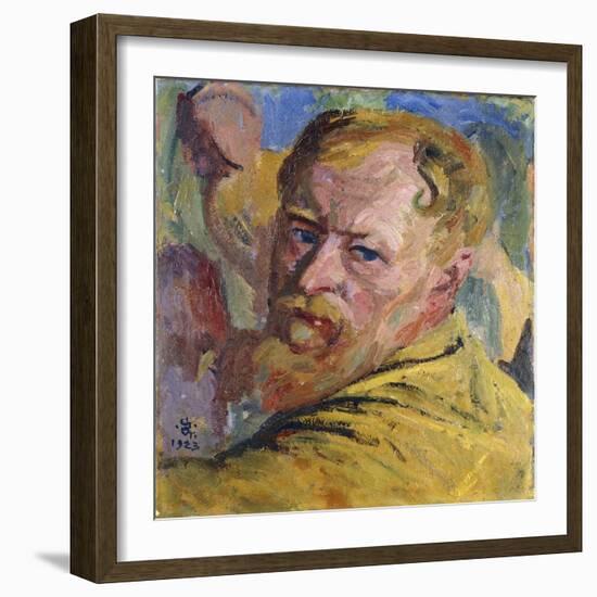 Self Portrait, 1923 (Oil on Canvas)-Giovanni Giacometti-Framed Giclee Print