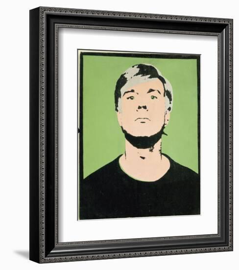 Self-Portrait, 1964 (on green)-Andy Warhol-Framed Giclee Print