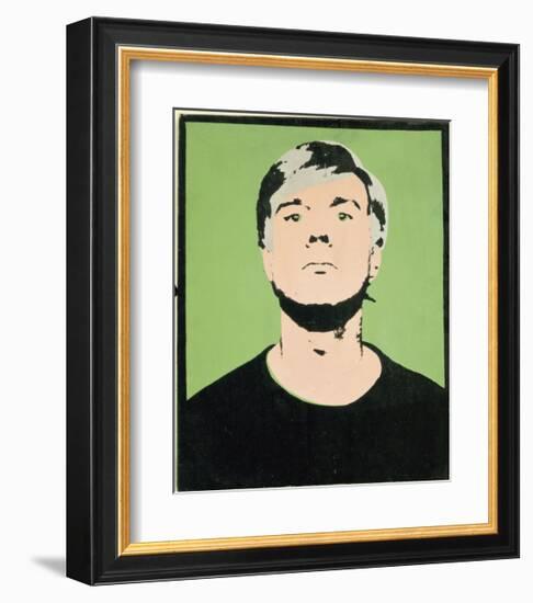 Self-Portrait, 1964 (on green)-Andy Warhol-Framed Giclee Print