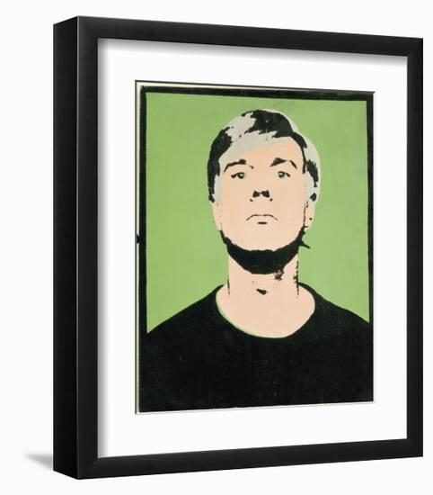 Self-Portrait, 1964 (on green)-Andy Warhol-Framed Giclee Print