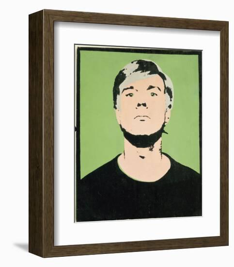 Self-Portrait, 1964 (on green)-Andy Warhol-Framed Giclee Print