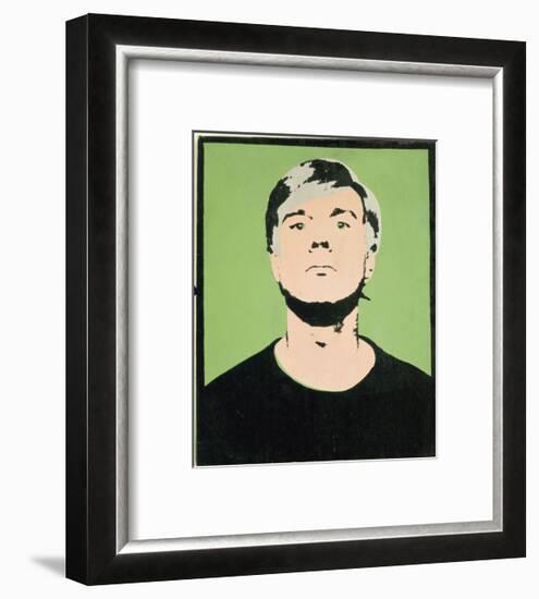 Self-Portrait, 1964 (on green)-Andy Warhol-Framed Giclee Print