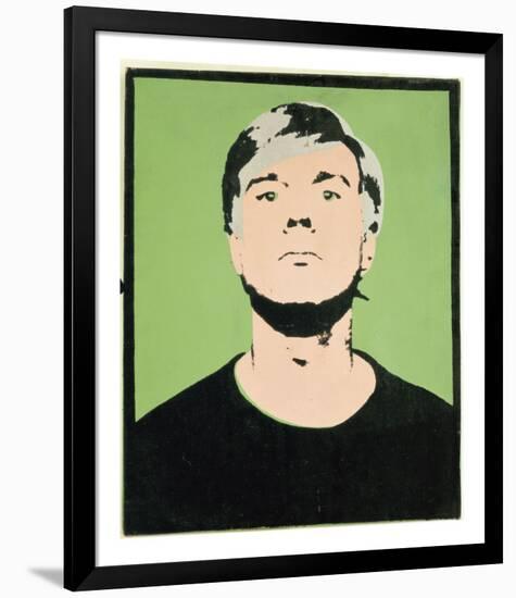 Self-Portrait, 1964 (on green)-Andy Warhol-Framed Giclee Print