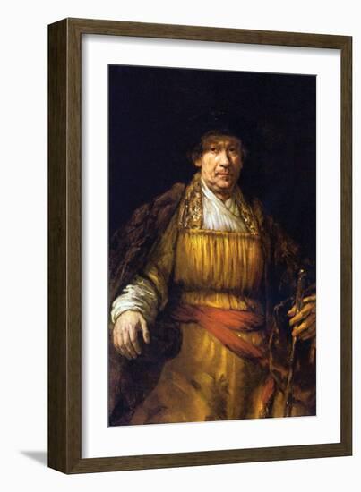 Self-Portrait [7]-Rembrandt van Rijn-Framed Art Print