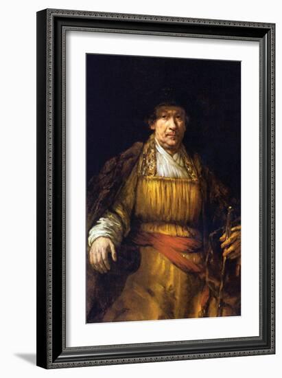 Self-Portrait [7]-Rembrandt van Rijn-Framed Art Print