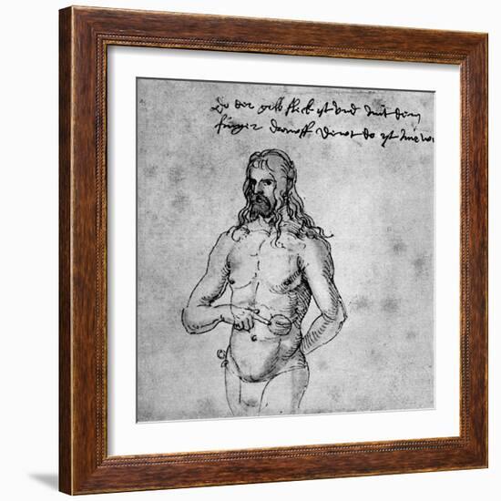 Self Portrait, About 1512-1513 or 1519-Albrecht Durer-Framed Giclee Print