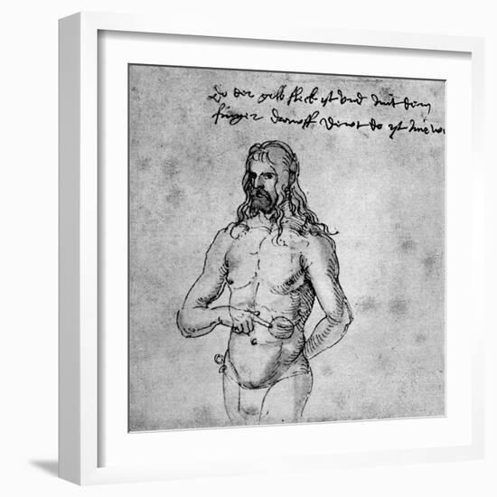 Self Portrait, About 1512-1513 or 1519-Albrecht Durer-Framed Giclee Print