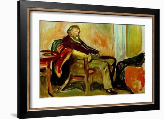 Self Portrait after Influenza, 1919-Edvard Munch-Framed Giclee Print