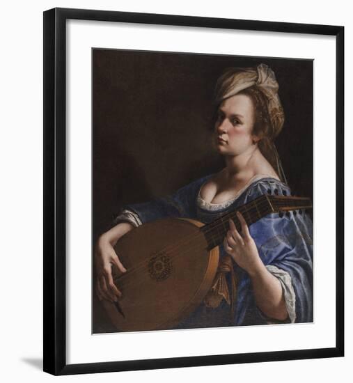 Self-Portrait as a Lute Player, c.1615-18-Artemisia Gentileschi-Framed Premium Giclee Print