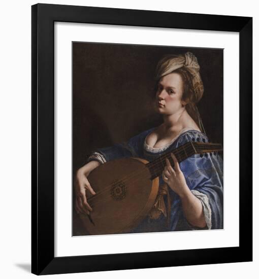 Self-Portrait as a Lute Player, c.1615-18-Artemisia Gentileschi-Framed Premium Giclee Print