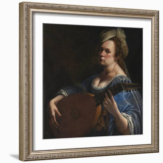 Self-Portrait as a Lute Player-Artemisia Gentileschi-Framed Giclee Print