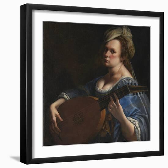 Self-Portrait as a Lute Player-Artemisia Gentileschi-Framed Giclee Print