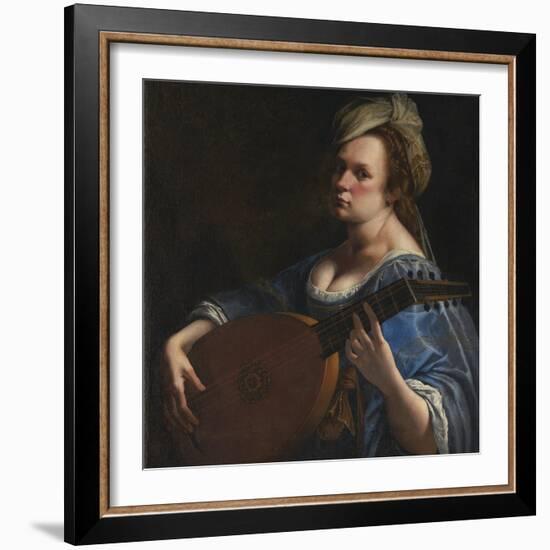 Self-Portrait as a Lute Player-Artemisia Gentileschi-Framed Giclee Print