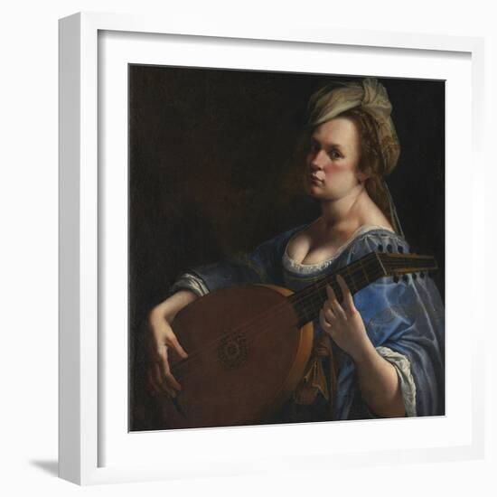 Self-Portrait as a Lute Player-Artemisia Gentileschi-Framed Giclee Print