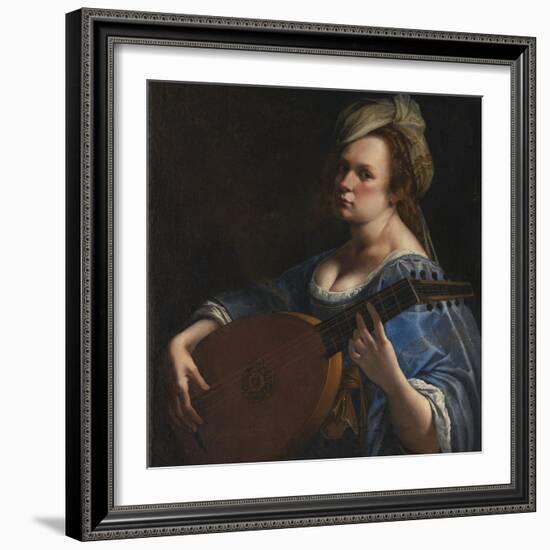 Self-Portrait as a Lute Player-Artemisia Gentileschi-Framed Giclee Print