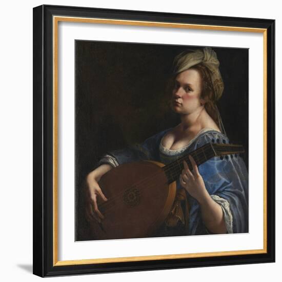 Self-Portrait as a Lute Player-Artemisia Gentileschi-Framed Giclee Print