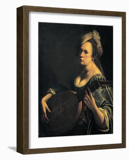 Self-Portrait as a Lute Player-Artemisia Gentileschi-Framed Giclee Print