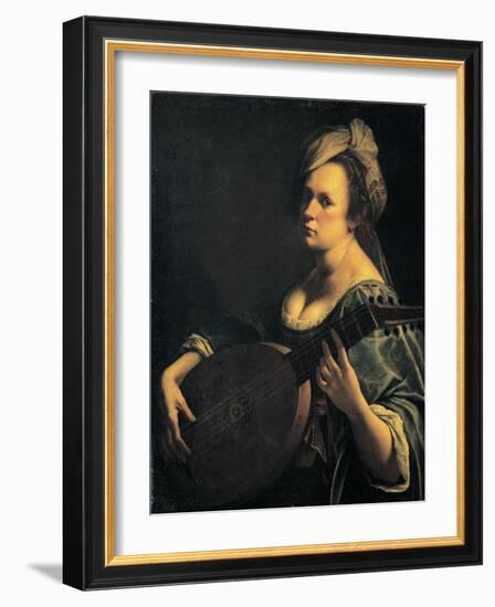 Self-Portrait as a Lute Player-Artemisia Gentileschi-Framed Giclee Print