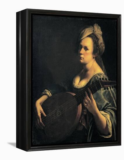 Self-Portrait as a Lute Player-Artemisia Gentileschi-Framed Premier Image Canvas