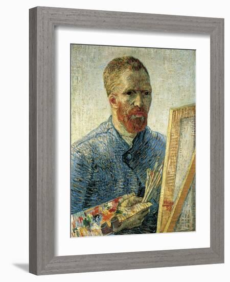 Self Portrait as a Painter, 1888-Vincent van Gogh-Framed Giclee Print