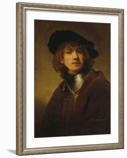 Self-Portrait as a Young Man-Rembrandt van Rijn-Framed Giclee Print