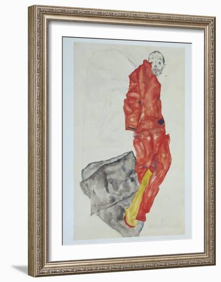 Self-Portrait as Prisoner, 1912-Egon Schiele-Framed Collectable Print