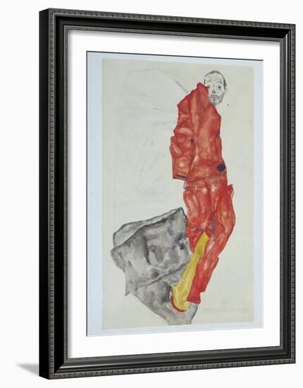 Self-Portrait as Prisoner, 1912-Egon Schiele-Framed Collectable Print