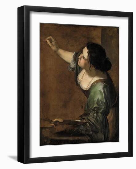 Self-Portrait as the Allegory of Painting, c.1638-9-Artemisia Gentileschi-Framed Premium Giclee Print