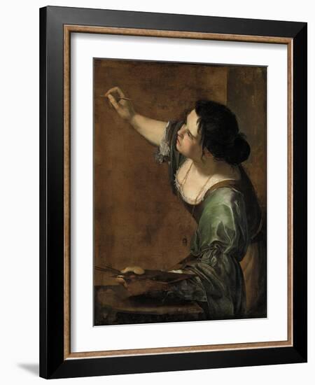 Self-Portrait as the Allegory of Painting, c.1638-9-Artemisia Gentileschi-Framed Premium Giclee Print