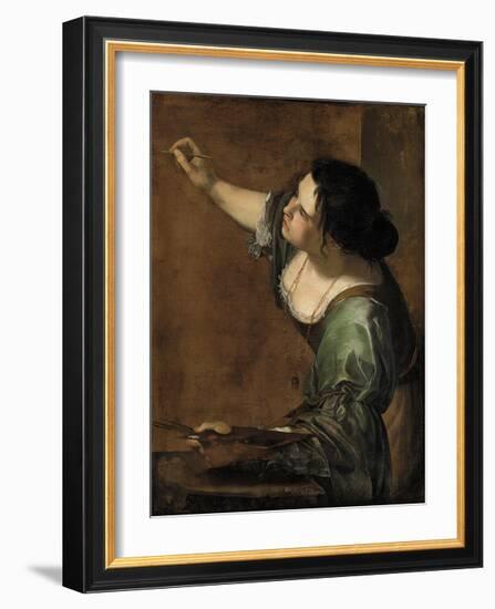 Self-Portrait as the Allegory of Painting, c.1638-9-Artemisia Gentileschi-Framed Premium Giclee Print