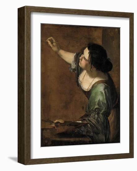 Self-Portrait as the Allegory of Painting, c.1638-9-Artemisia Gentileschi-Framed Premium Giclee Print