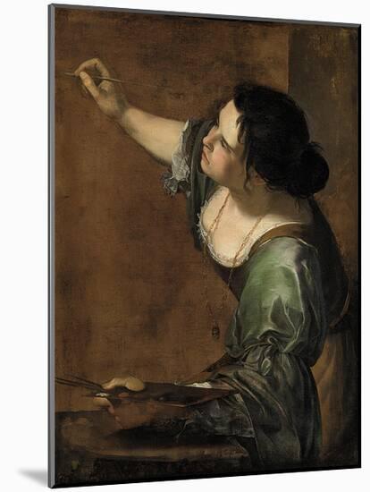 Self-Portrait as the Allegory of Painting, c.1638-9-Artemisia Gentileschi-Mounted Premium Giclee Print