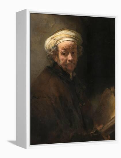 Self-Portrait as the Apostle Paul-Rembrandt van Rijn-Framed Premier Image Canvas