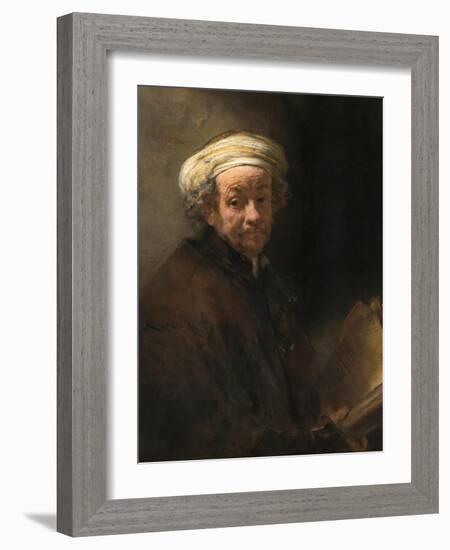 Self-Portrait as the Apostle Paul-Rembrandt van Rijn-Framed Giclee Print